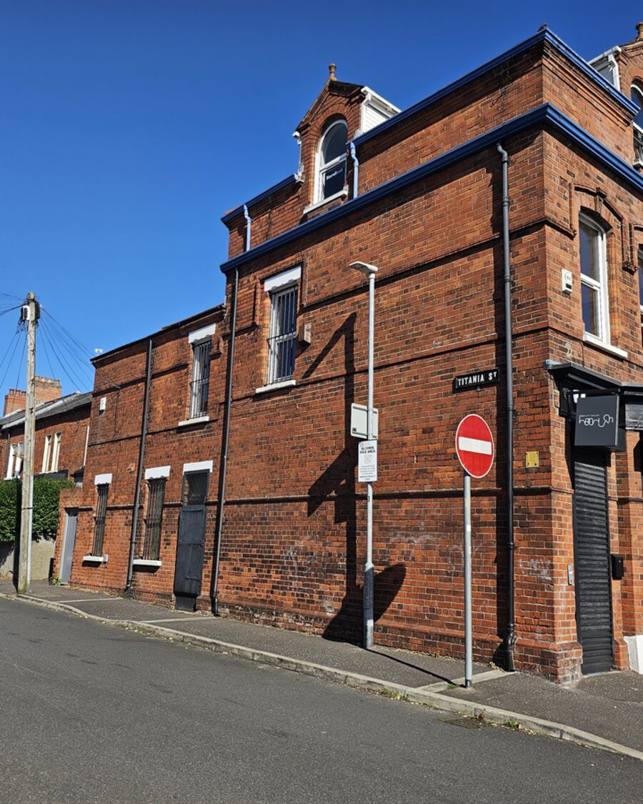 Red-brick building housing Barefoot Body and Soul on the Cregagh Road, Belfast